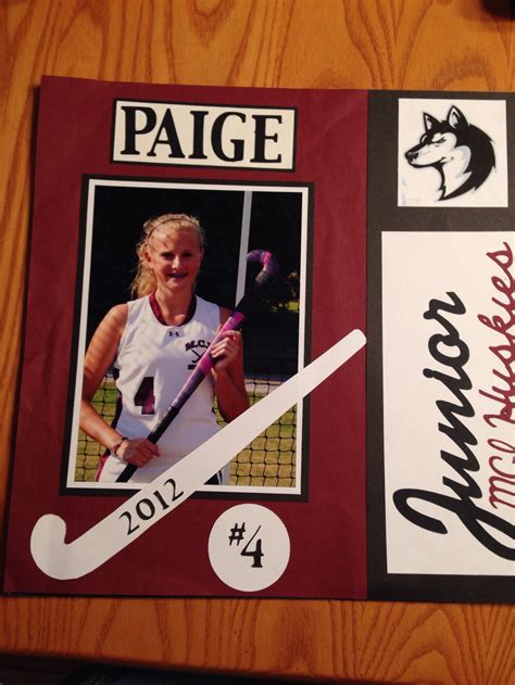 Fans, parents, and teammates will. . Field hockey senior night posters